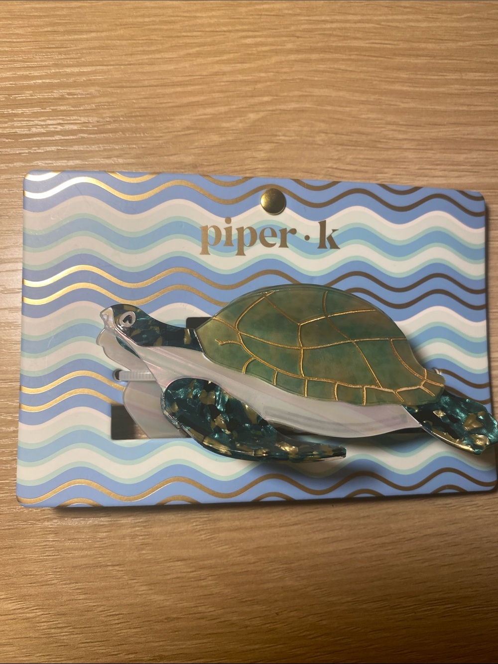 Piper Green Turtle Hair Clip - Decorative Reptile Accessory